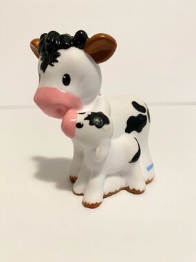 Little People Barn Animals Mom Cow w Baby Figure Fisher Price Toy Farm 4/$20 🛑